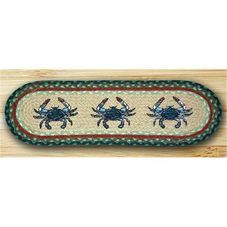 EARTH RUGS Oval Stair Tread- Blue Crab 49-ST359BC